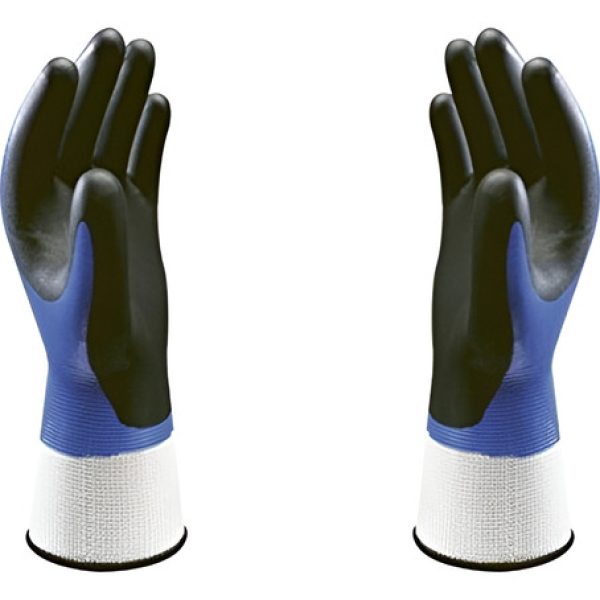 Guantes Showa Best Palma Nitrilo Azul T. 9 Precio X Docena